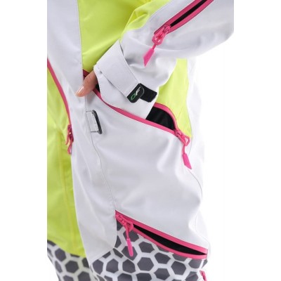 Комбинезон для снегохода и сноуборда Dragonfly Extreme Woman Yellow-White 2020