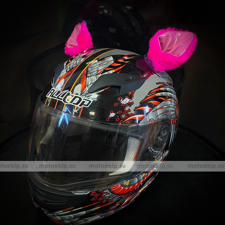 Ушки на шлем "Мотоушки Pink cat"