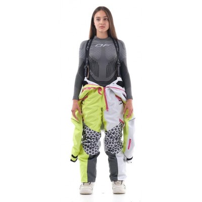 Комбинезон для снегохода и сноуборда Dragonfly Extreme Woman Yellow-White 2020