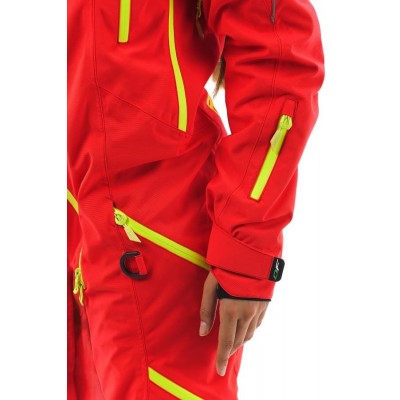 Комбинезон для снегохода и сноуборда Dragonfly Extreme Woman Red-Fluo 2020