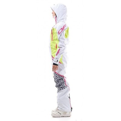 Комбинезон для снегохода и сноуборда Dragonfly Extreme Woman Yellow-White 2020