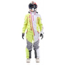 Комбинезон для снегохода и сноуборда Dragonfly Extreme Woman Yellow-White 2020