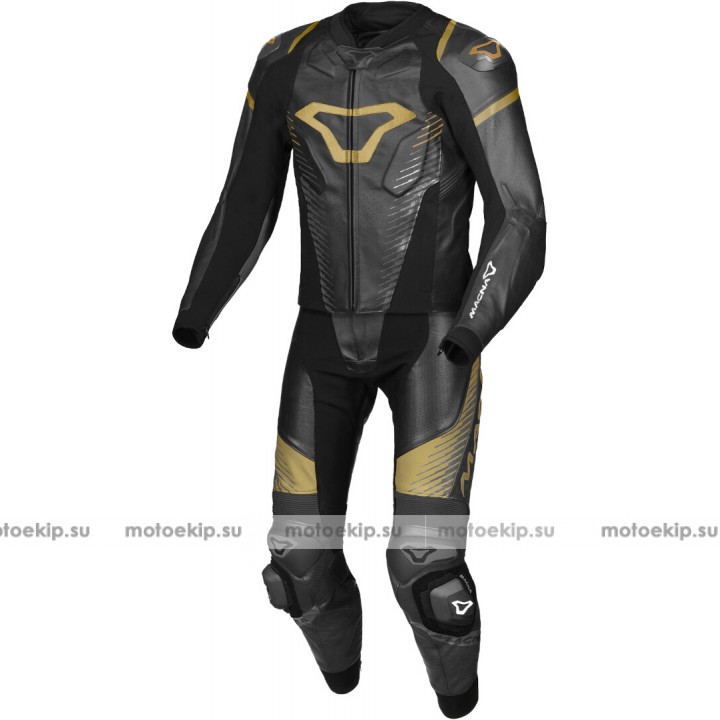 Macna Tronniq перфорированный двухсекционный кожаный костюм мотоцикла