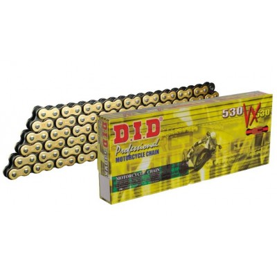 Цепь DID 530 VX G&B черно-золотая 114 звеньев