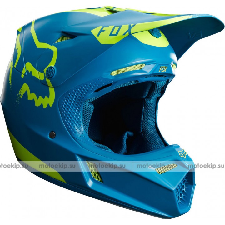 Шлем Fox V3 Limited Edition Teal Moth LE