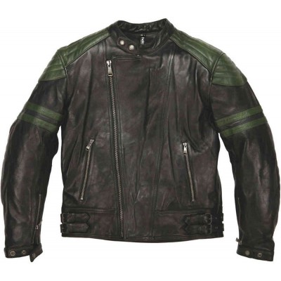 Мотокуртка кожаная Helstons Flash Plain Vert