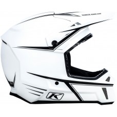 Шлем снегоходный Klim F3 Cross White Black Pinstripes