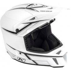 Шлем снегоходный Klim F3 Cross White Black Pinstripes