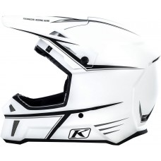Шлем снегоходный Klim F3 Cross White Black Pinstripes