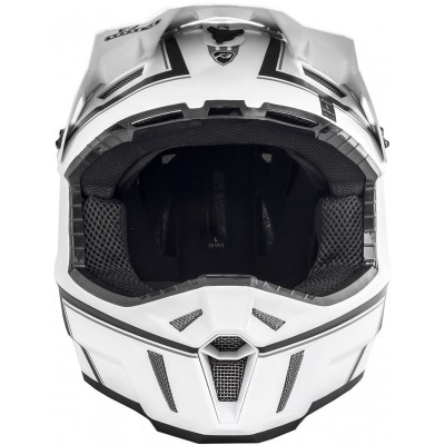 Шлем снегоходный Klim F3 Cross White Black Pinstripes
