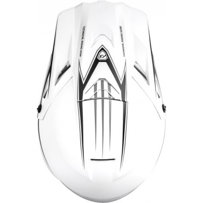 Шлем снегоходный Klim F3 Cross White Black Pinstripes