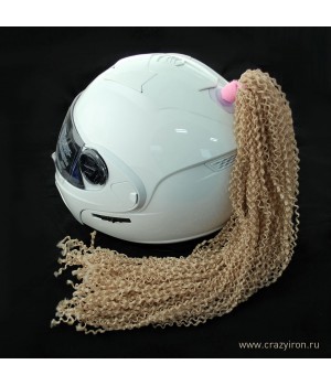 Пони-косичка на шлем блонд WAVE 40см