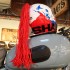 Пони-косичка на шлем красная 60-70см