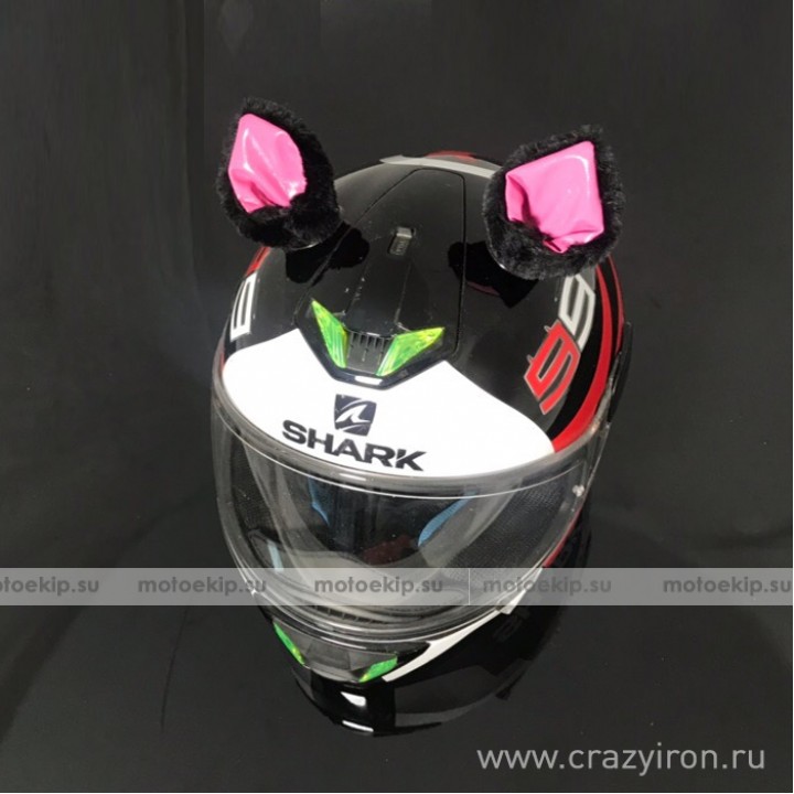 Ушки на шлем "Мотоушки Black pink"