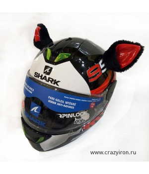 Ушки на шлем "Мотоушки BlackRed Cat"