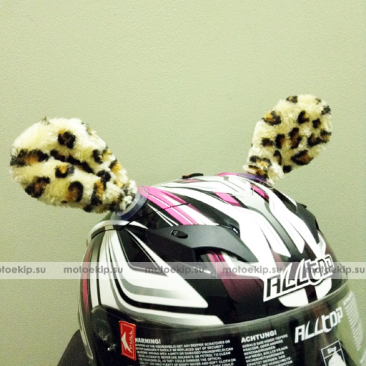 Ушки на шлем "Мотоушки леопардовые"