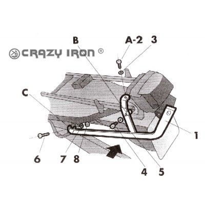 SHAD Kрепление центрального кофра ZZR600 `91-`92