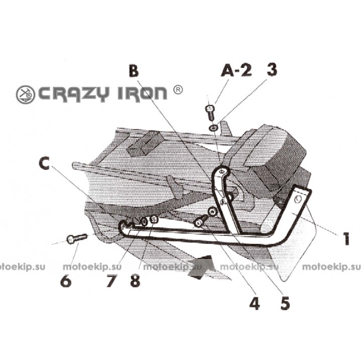 SHAD Kрепление центрального кофра ZZR600 `91-`92