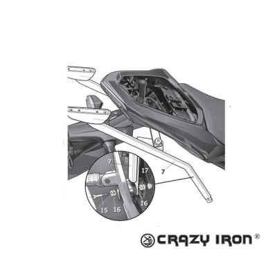 SHAD Крепление кофра KAWASAKI Z800 2013-
