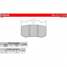 FERODO Тормозные колодки для мотоцикла FDB2040P