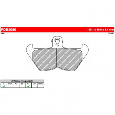 FERODO Тормозные колодки для мотоцикла FDB2050ST (MCB680SV)