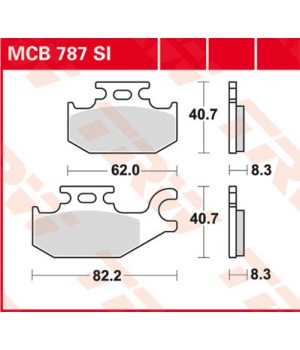 LUCAS TRW Тормозные колодки для квадроцикла MCB787SI