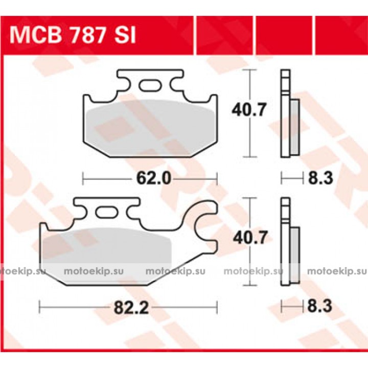 LUCAS TRW Тормозные колодки для квадроцикла MCB787SI