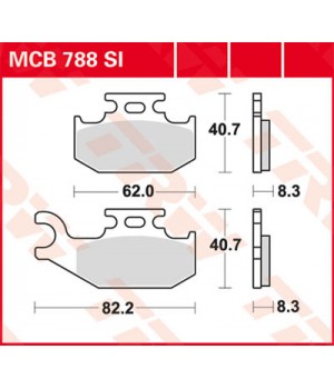 LUCAS TRW Тормозные колодки для квадроцикла MCB788SI