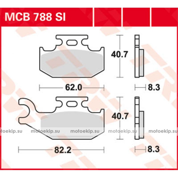 LUCAS TRW Тормозные колодки для квадроцикла MCB788SI