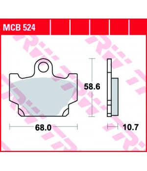 LUCAS TRW Тормозные колодки для мотоцикла MCB524