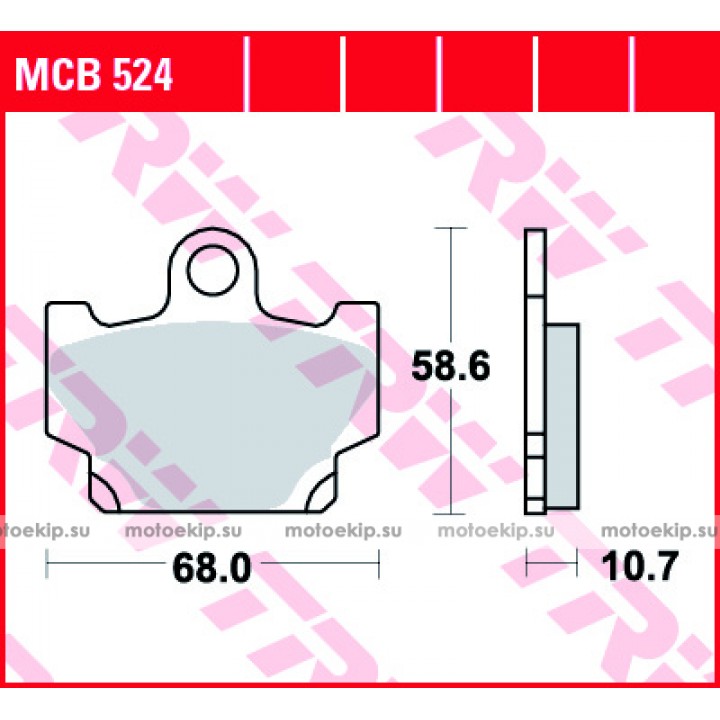 LUCAS TRW Тормозные колодки для мотоцикла MCB524