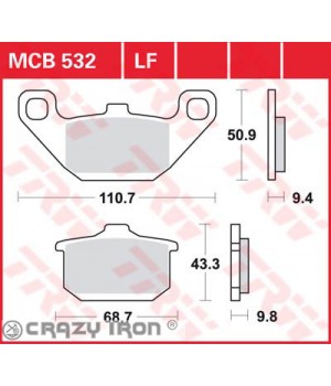 LUCAS TRW Тормозные колодки для мотоцикла MCB532