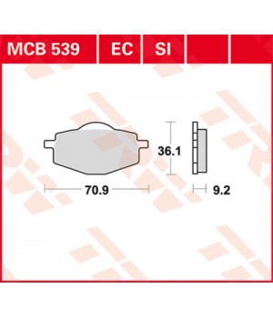 LUCAS TRW Тормозные колодки для мотоцикла MCB539