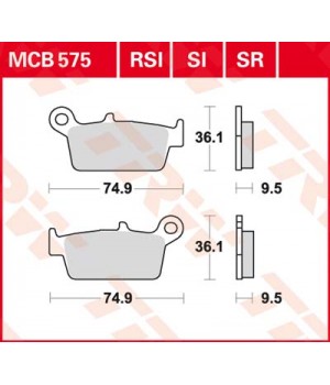 LUCAS TRW Тормозные колодки для мотоцикла MCB575SI