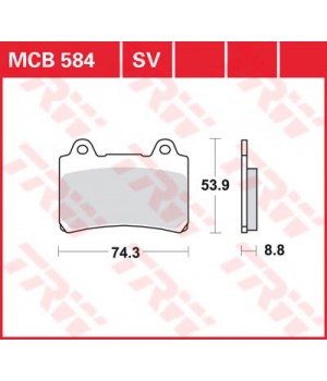 LUCAS TRW Тормозные колодки для мотоцикла MCB584SV