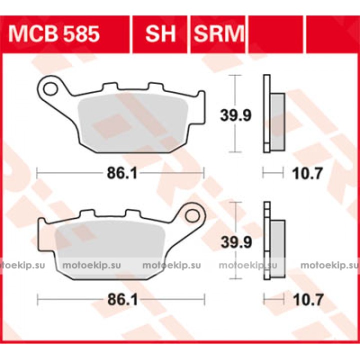 LUCAS TRW Тормозные колодки для мотоцикла MCB585 (MCB841)