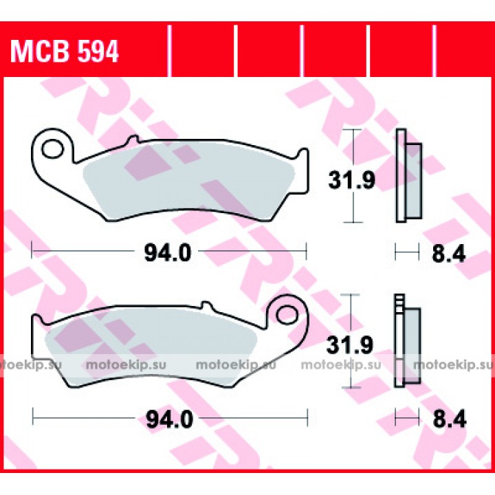 LUCAS TRW Тормозные колодки для мотоцикла MCB594