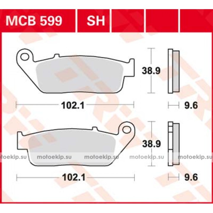 LUCAS TRW Тормозные колодки для мотоцикла MCB599 (MCB598)