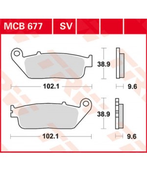 LUCAS TRW Тормозные колодки для мотоцикла MCB677 (MCB598)