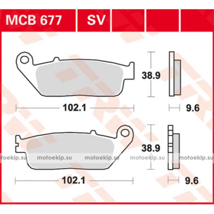 LUCAS TRW Тормозные колодки для мотоцикла MCB677 (MCB598)