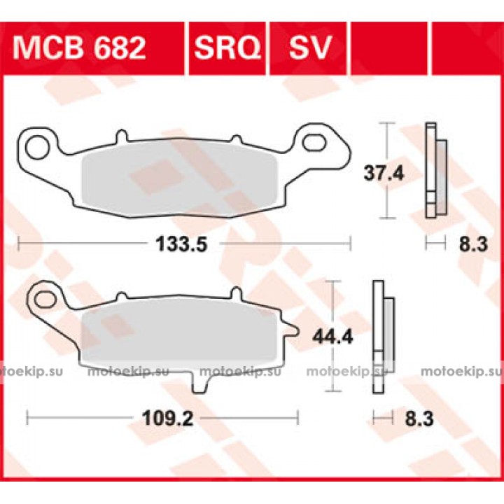 LUCAS TRW Тормозные колодки для мотоцикла MCB682