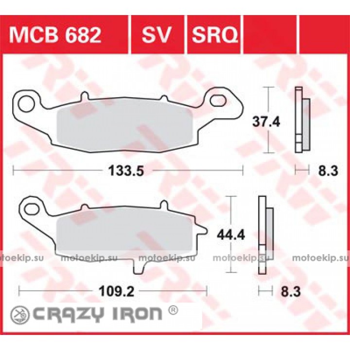 LUCAS TRW Тормозные колодки для мотоцикла MCB682SV