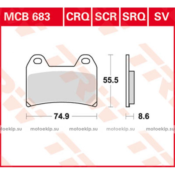 LUCAS TRW Тормозные колодки для мотоцикла MCB683