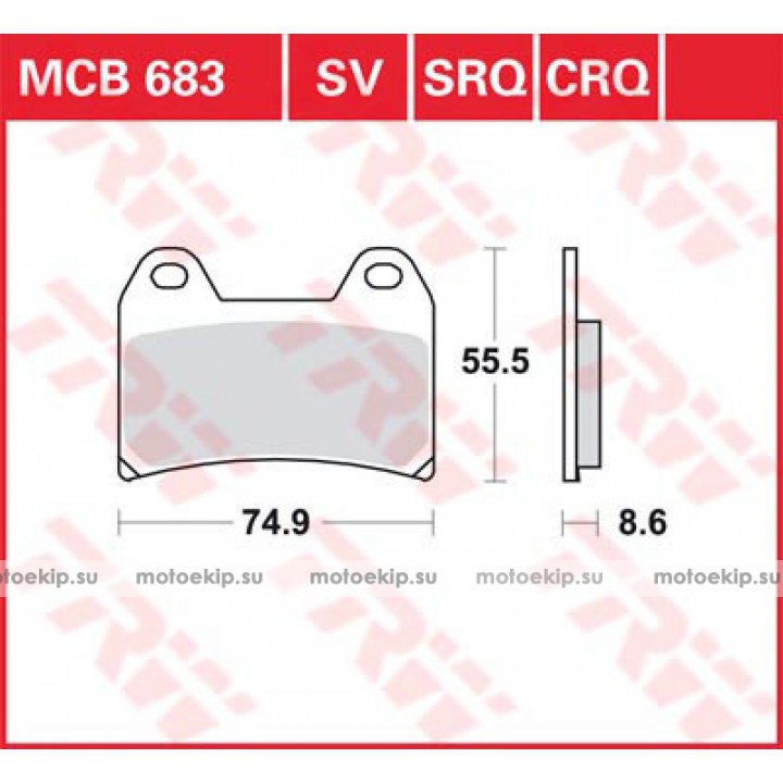 LUCAS TRW Тормозные колодки для мотоцикла MCB683SV