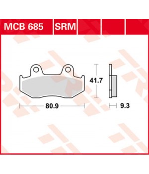 LUCAS TRW Тормозные колодки для мотоцикла MCB685 (MCB746)