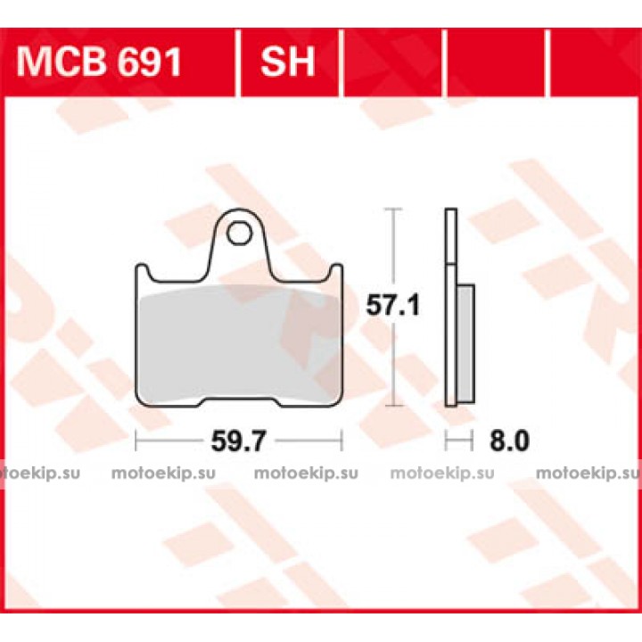 LUCAS TRW Тормозные колодки для мотоцикла MCB691