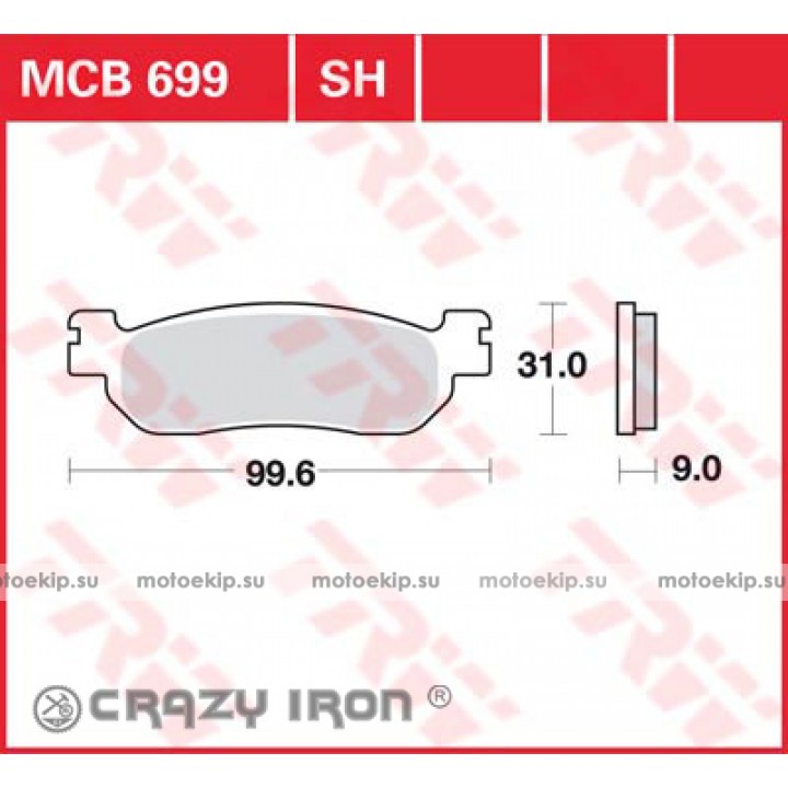 LUCAS TRW Тормозные колодки для мотоцикла MCB699