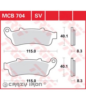LUCAS TRW Тормозные колодки для мотоцикла MCB704SV (MCB705SV)