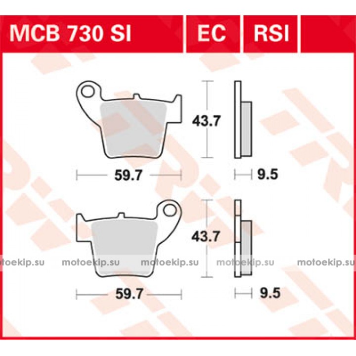 LUCAS TRW Тормозные колодки для мотоцикла MCB730SI
