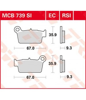 LUCAS TRW Тормозные колодки для мотоцикла MCB739SI
